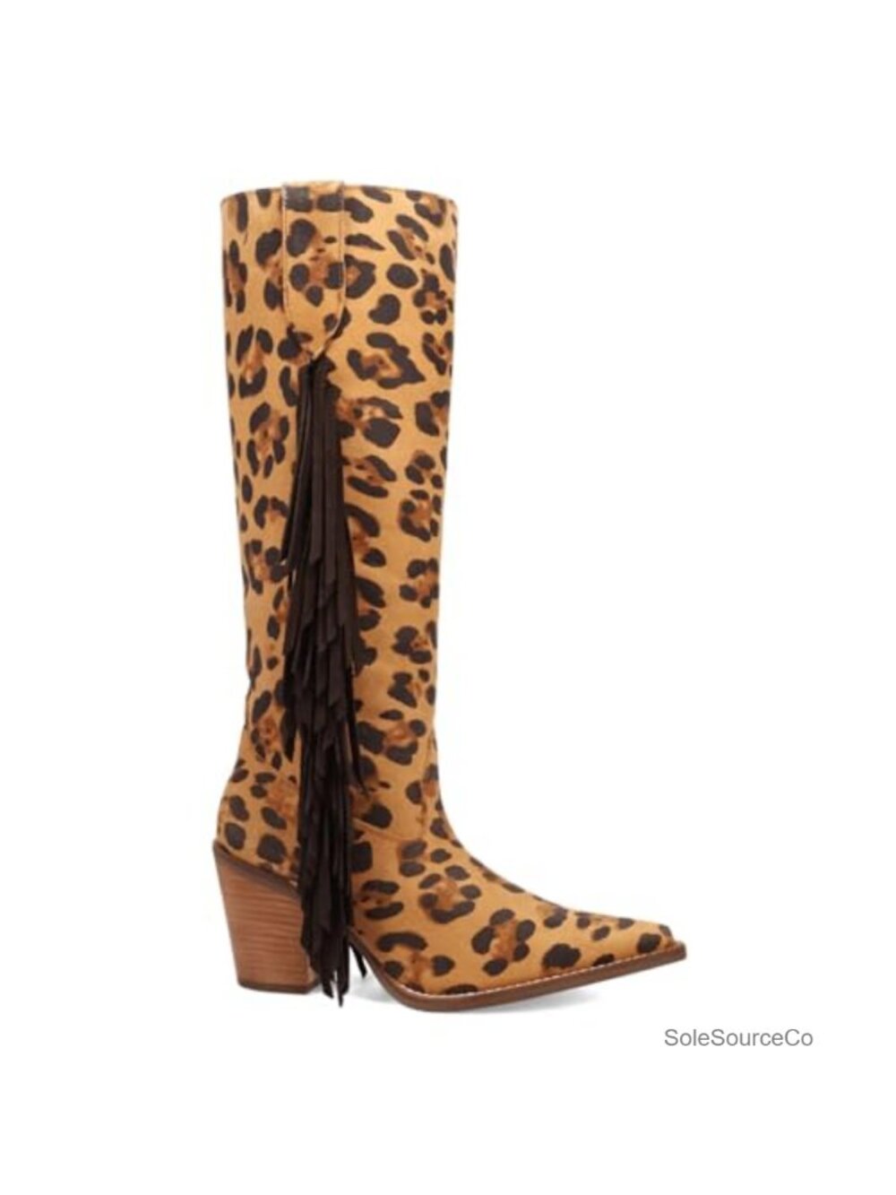 Suede Snip Toe Knee High Western Boots Block Heel Cushion Insole Casual